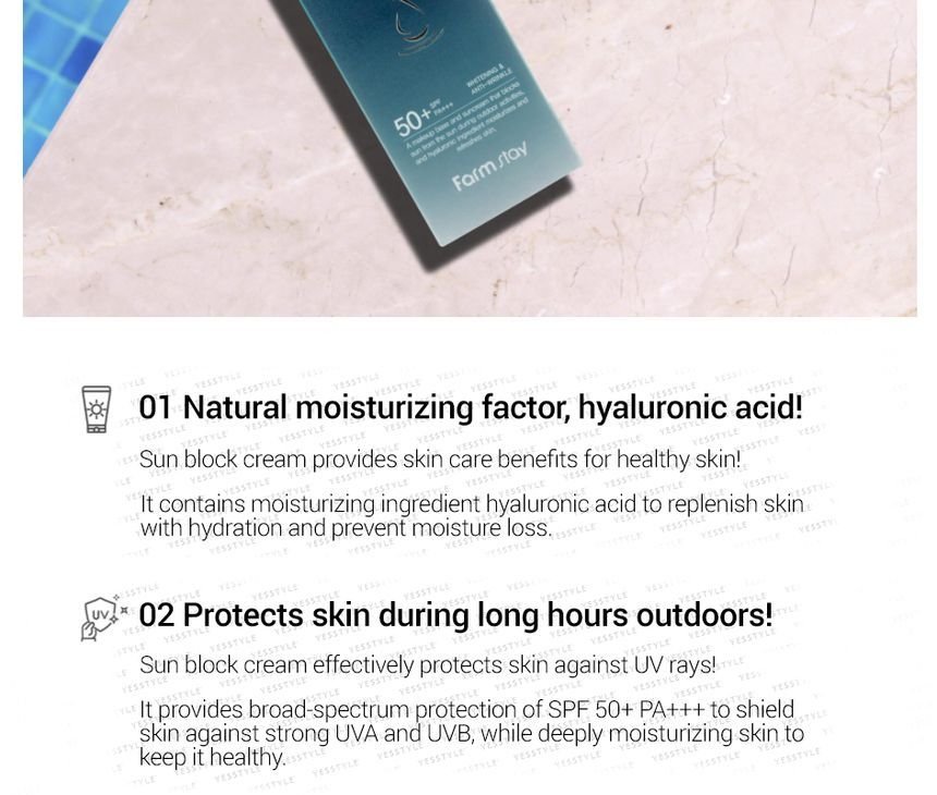 Farm Stay - Hyaluronic UV Shield Sun Block Cream-3