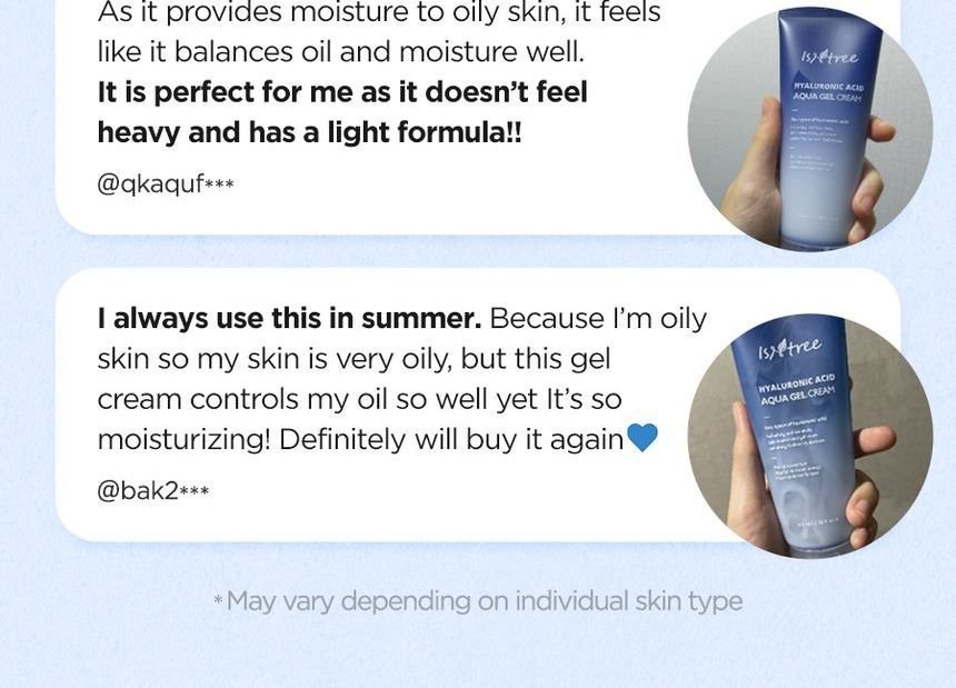 Isntree - Hyaluronic Acid Aqua Gel Cream - Image 6