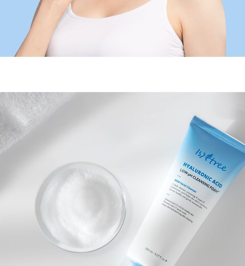 Isntree - Hyaluronic Acid Low pH Cleansing Foam-5