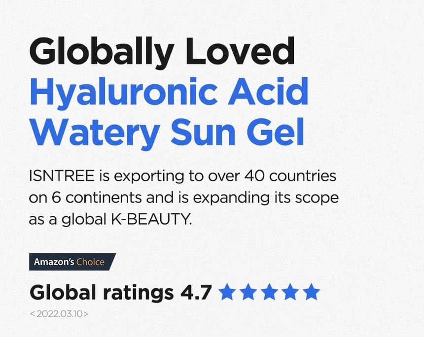 Isntree - Hyaluronic Acid Watery Sun Gel - Image 8