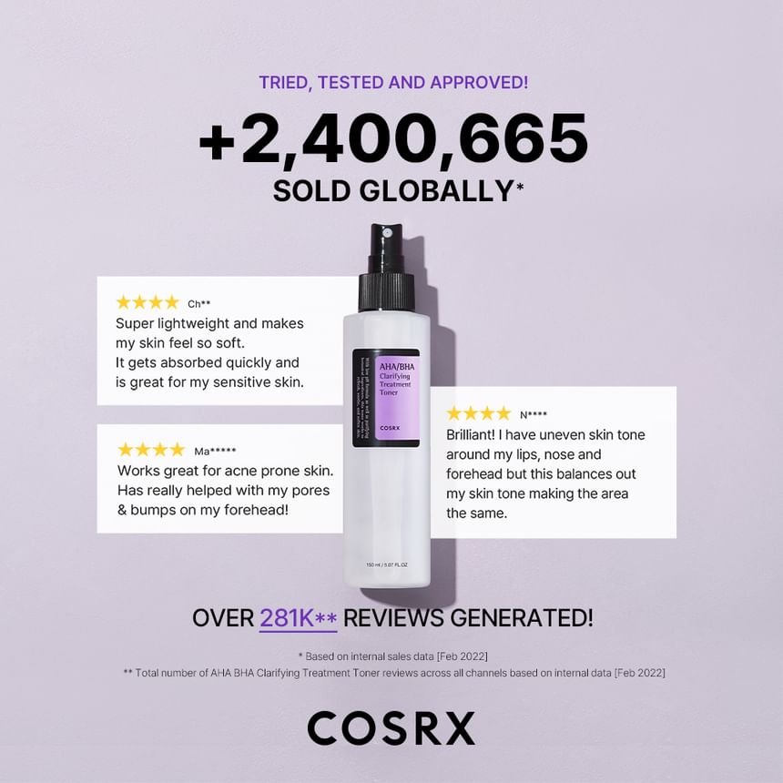 COSRX - AHA/BHA Clarifying Treatment Toner - Image 3