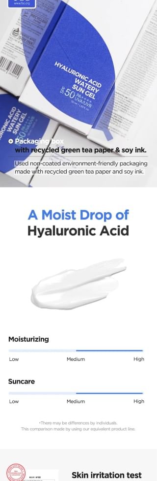 Isntree - Hyaluronic Acid Watery Sun Gel Set-8