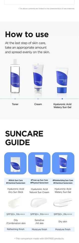 Isntree - Hyaluronic Acid Watery Sun Gel Set-10