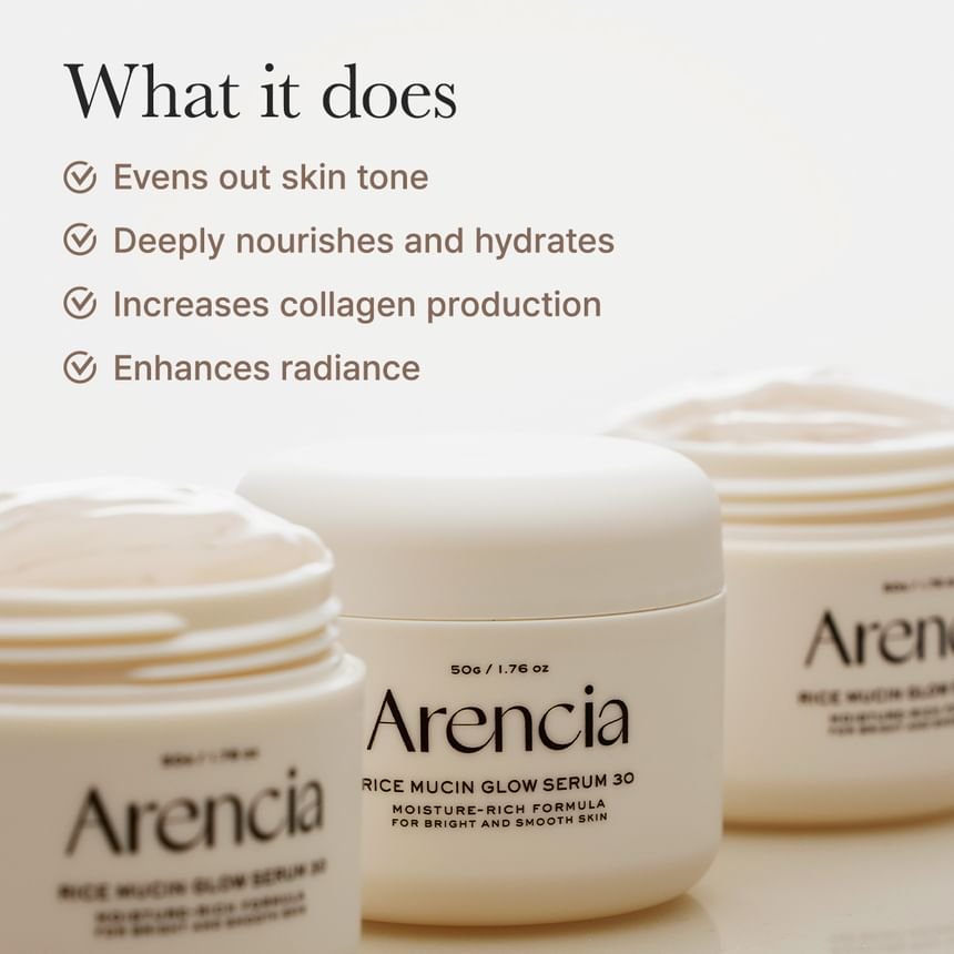 Arencia - Rice Mucin Glow Serum 30-2
