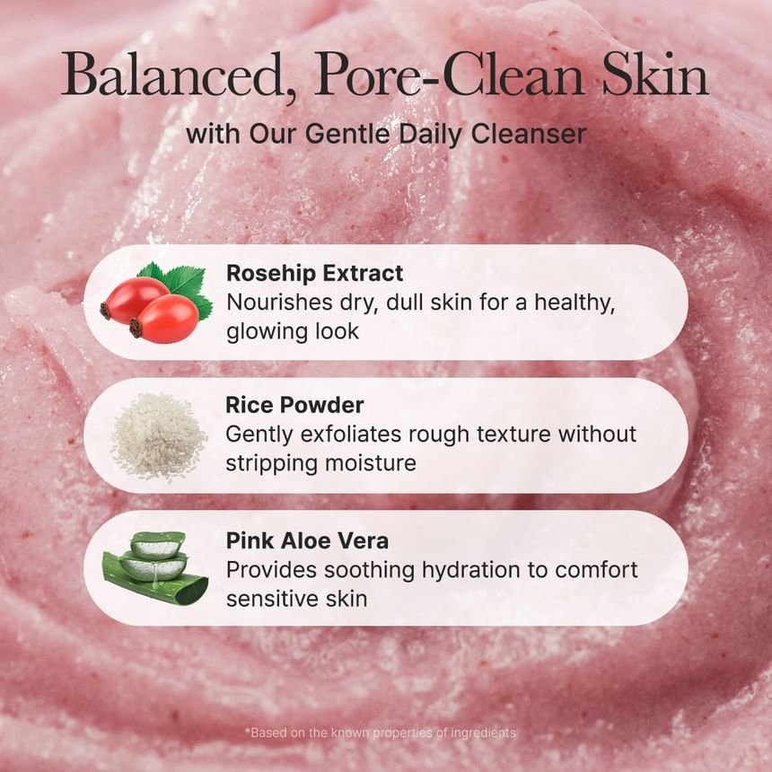Arencia - Fresh Rosehip Rice Mochi Cleanser-4