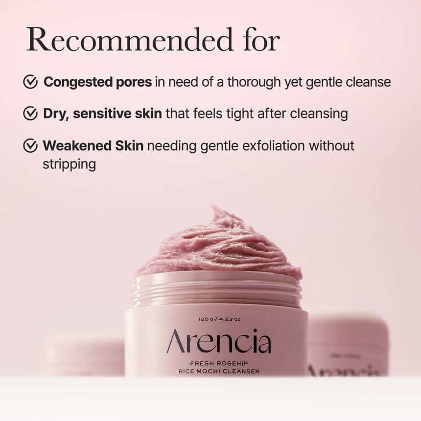 Arencia - Fresh Rosehip Rice Mochi Cleanser-7