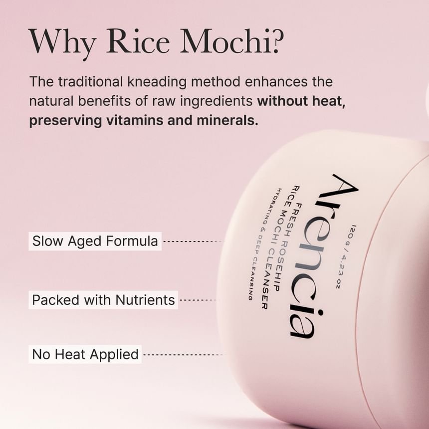 Arencia - Fresh Rosehip Rice Mochi Cleanser-9