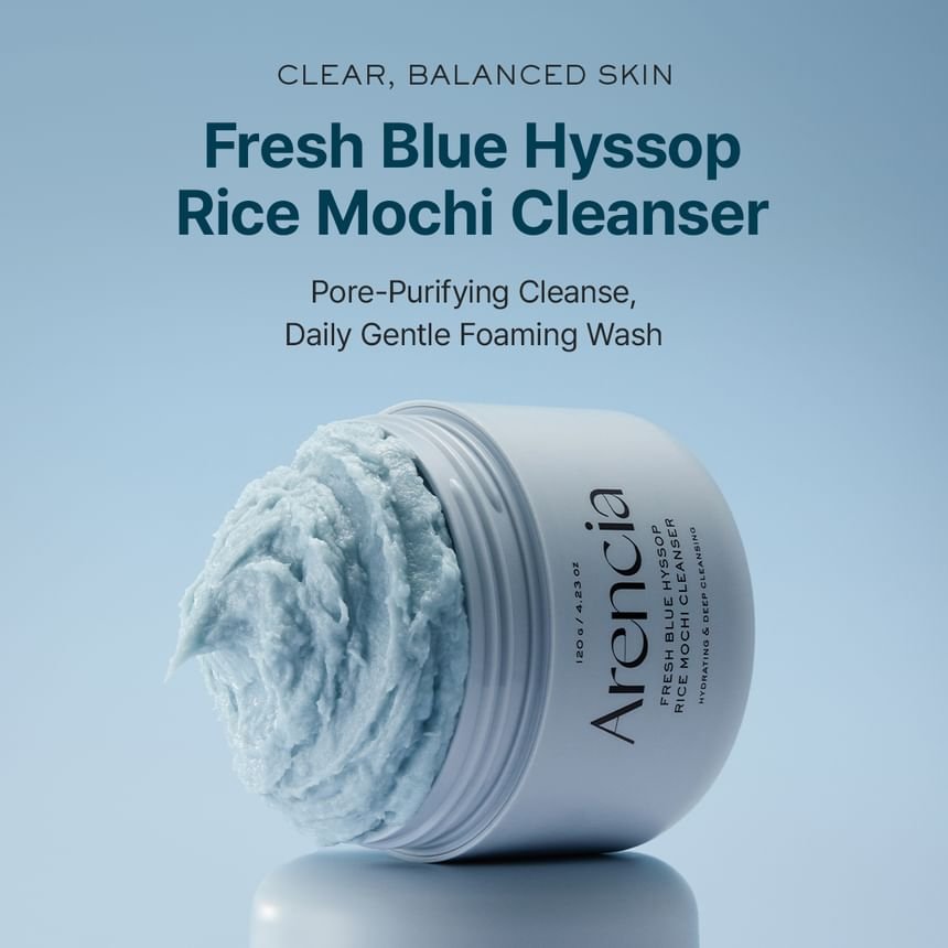 Arencia - Fresh Blue Hyssop Rice Mochi Cleanser-1