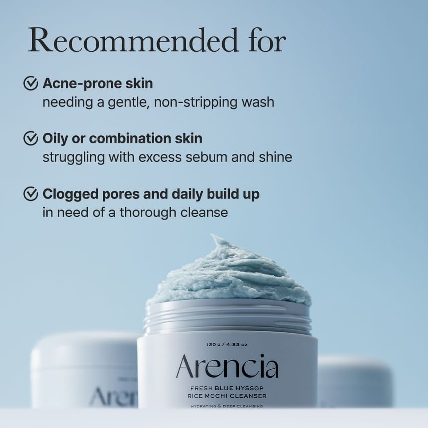 Arencia - Fresh Blue Hyssop Rice Mochi Cleanser-7