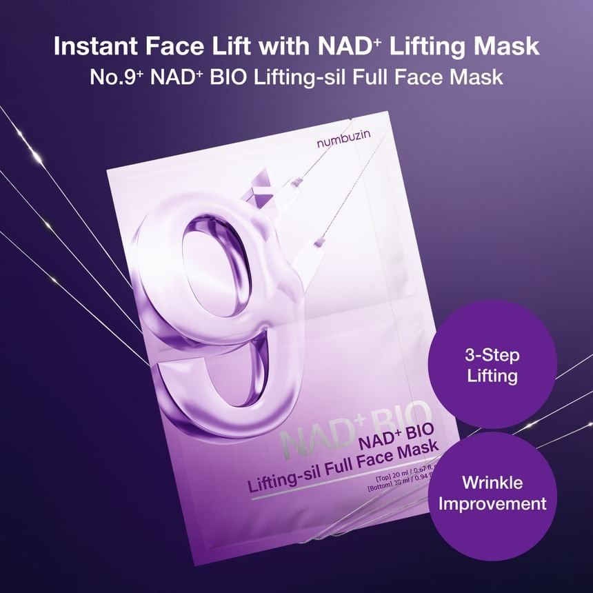 numbuzin - No.9 NAD Bio Lifting-sil Full Face Mask Set-2